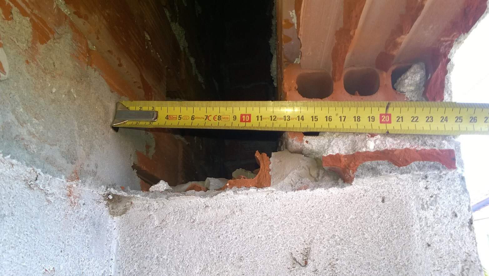 intercapedine vuota da isolare con insufflaggio