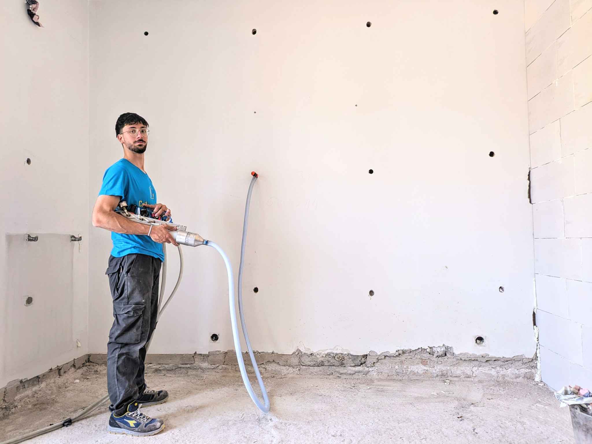 insufflaggio su parete con intercapedine vuota