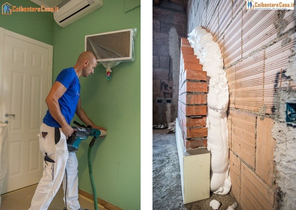 realizzazione di un intervento di insufflaggio da parte di Federico Calvanelli